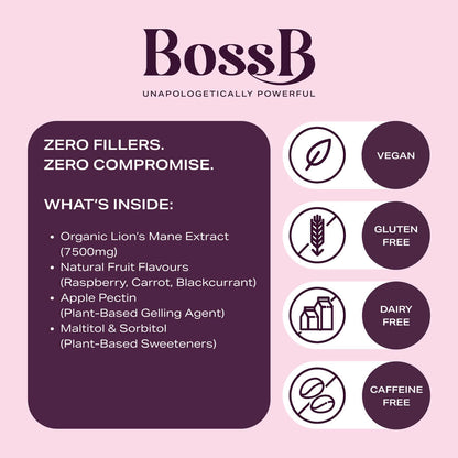 Lion’s Mane Focus Gummies – Brain, Energy & Mood Support - 6 months supply